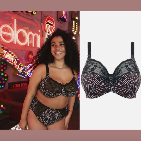 Elomi Other - NEW $69 Elomi [ 34J ] Morgan‎ Full Figure Underwire Bra in Serengeti Black #5793